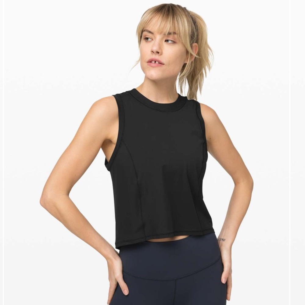 Lululemon Sheer Will Tank Top *Pulse Workout size 8 black